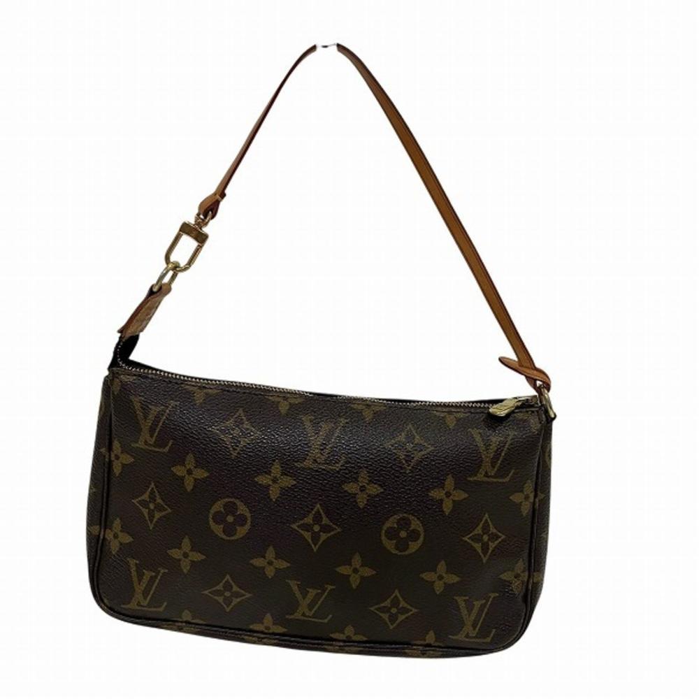 Brown Canvas Louis Vuitton Pochette Accessoires