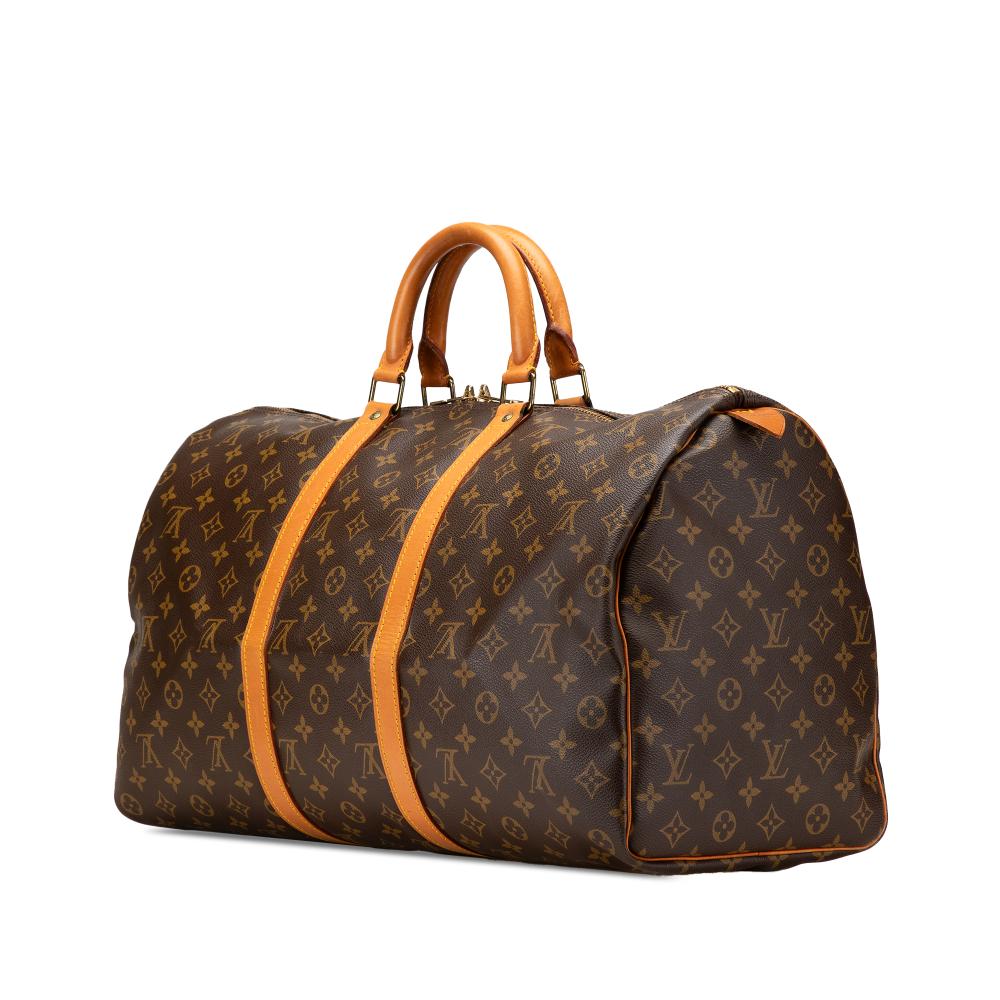 Brown Canvas Louis Vuitton Keepall