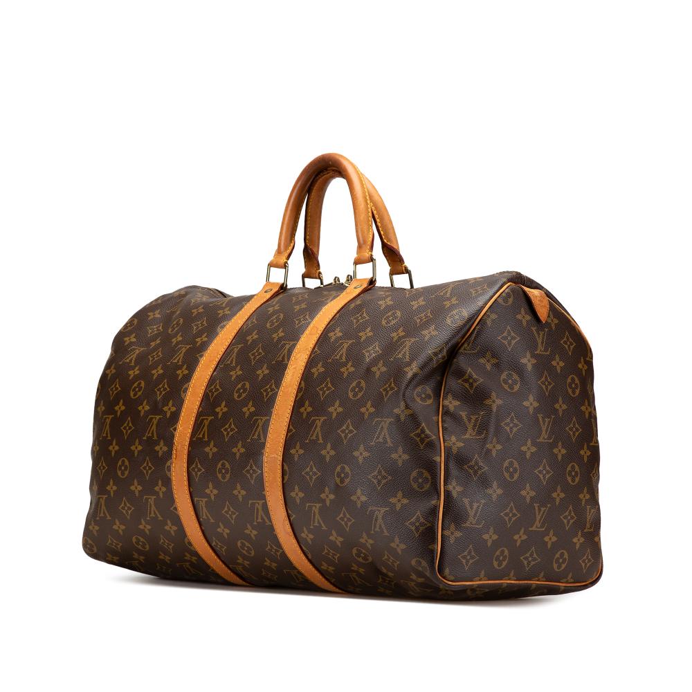 Brown Canvas Louis Vuitton Keepall