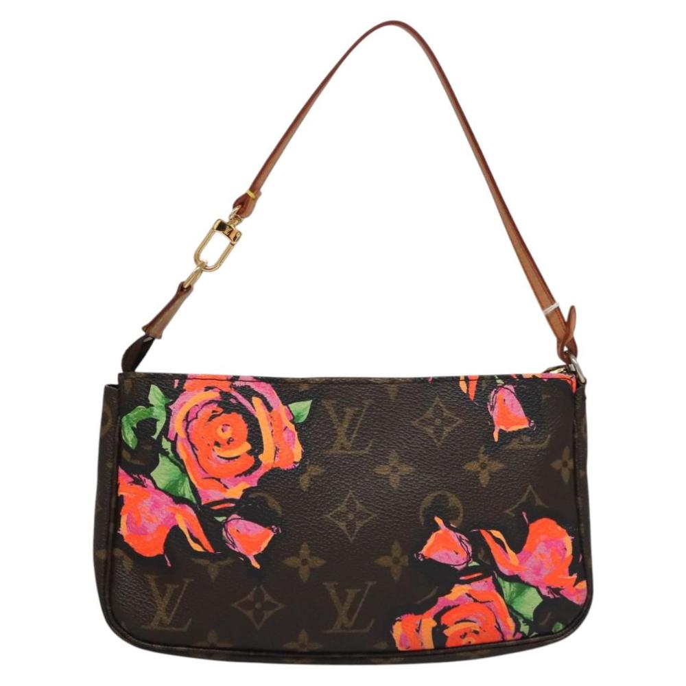 Brown Canvas Louis Vuitton Pochette Accessoires