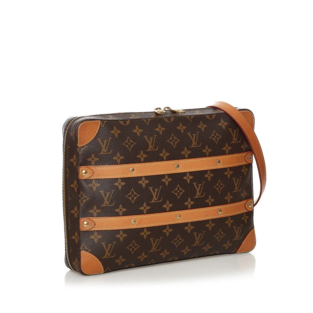 Brown Canvas Louis Vuitton Messenger
