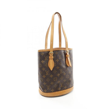 Brown Canvas Louis Vuitton Bucket Bag