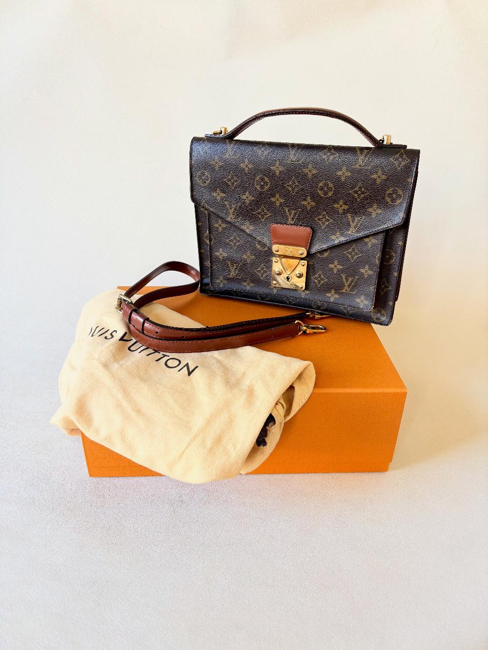 Brown Canvas Louis Vuitton Monceau