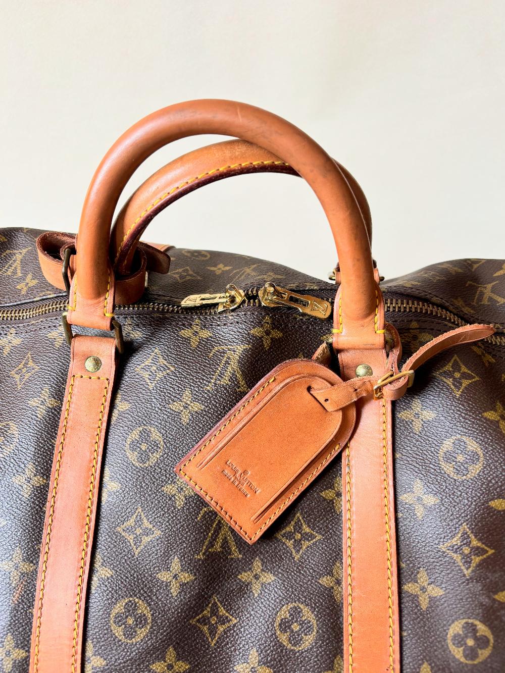 Brown Canvas Louis Vuitton Keepall