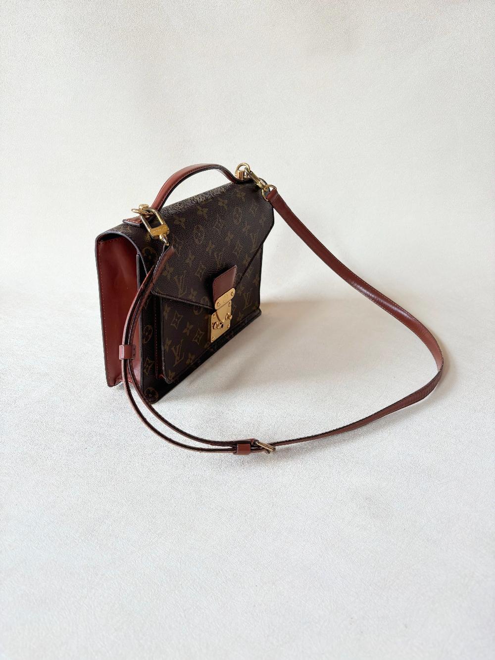 Brown Canvas Louis Vuitton Monceau