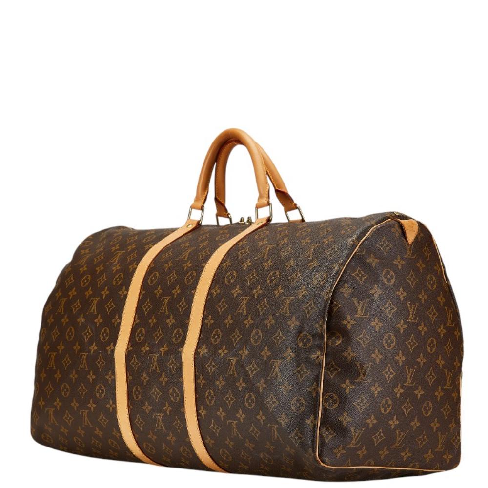 Brown Canvas Louis Vuitton Keepall
