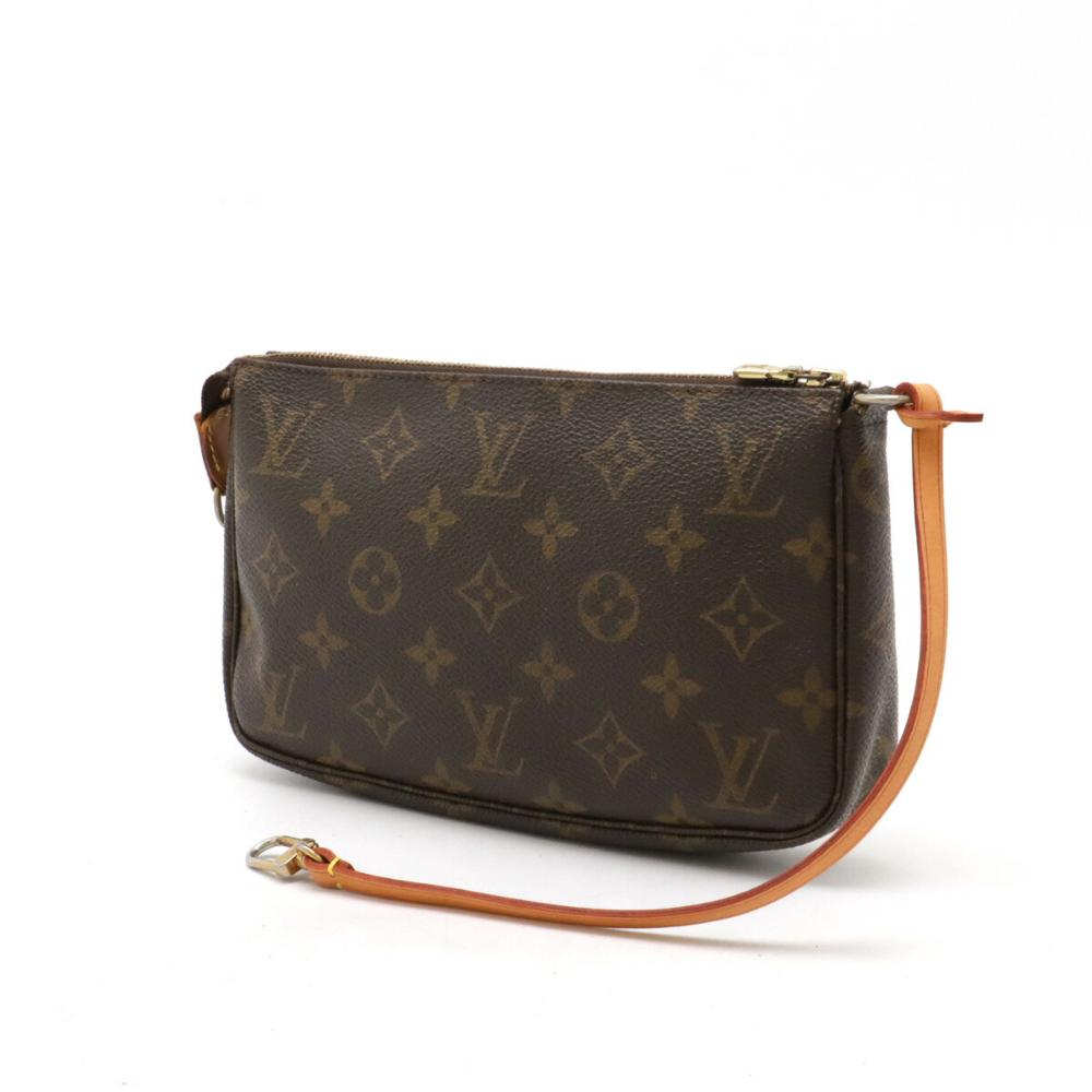 Brown Canvas Louis Vuitton Pochette Accessoires