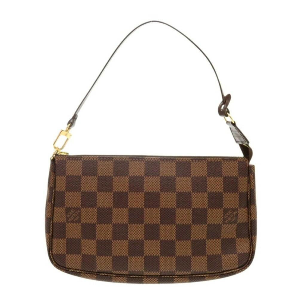 Brown Canvas Louis Vuitton Pochette Accessoires