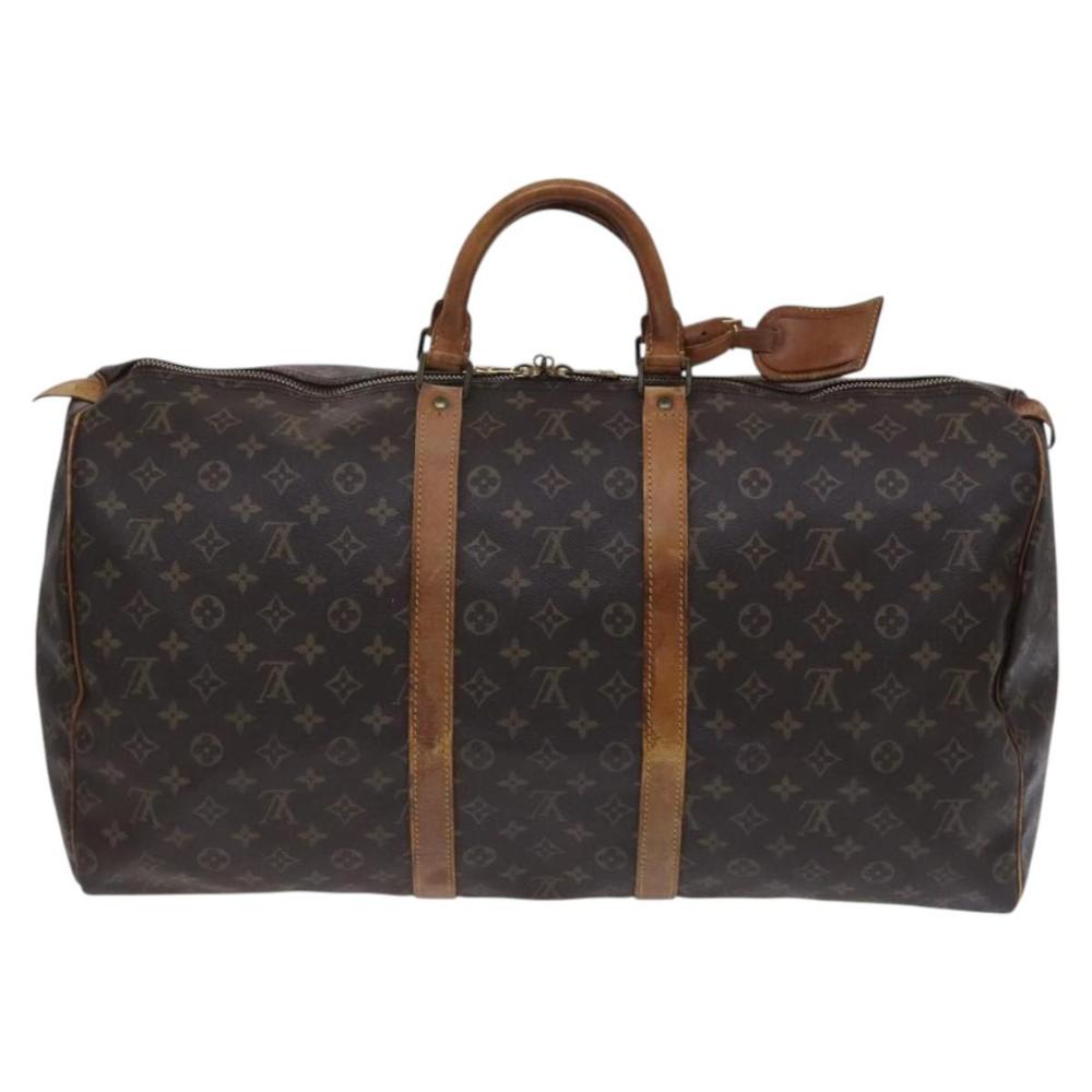 Brown Canvas Louis Vuitton Keepall