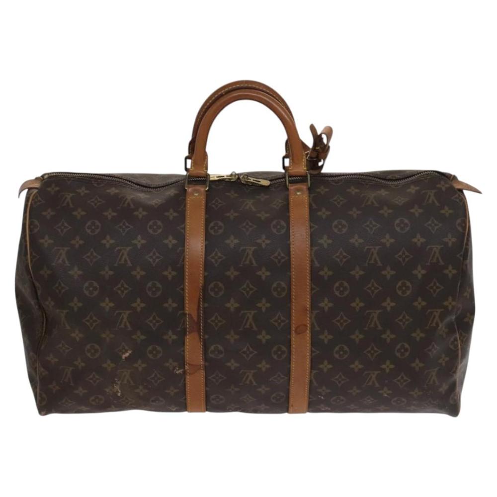 Brown Canvas Louis Vuitton Keepall