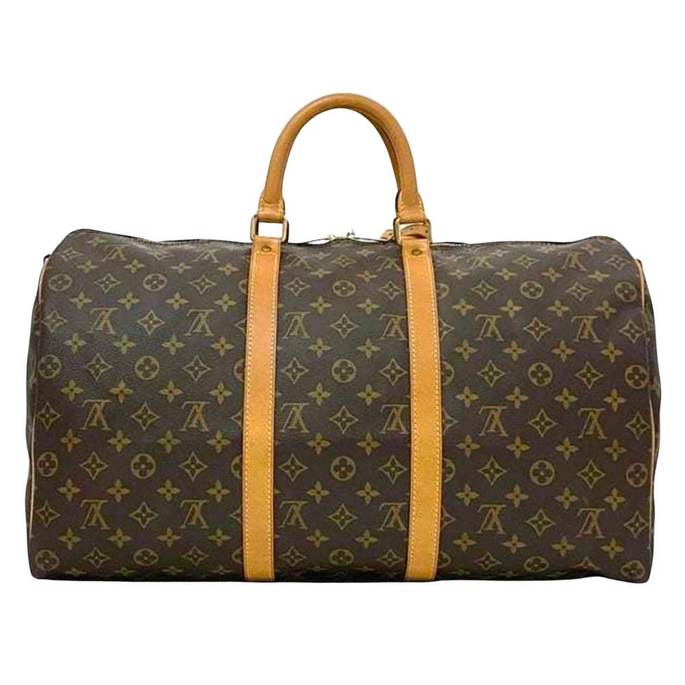 Brown Canvas Louis Vuitton Keepall