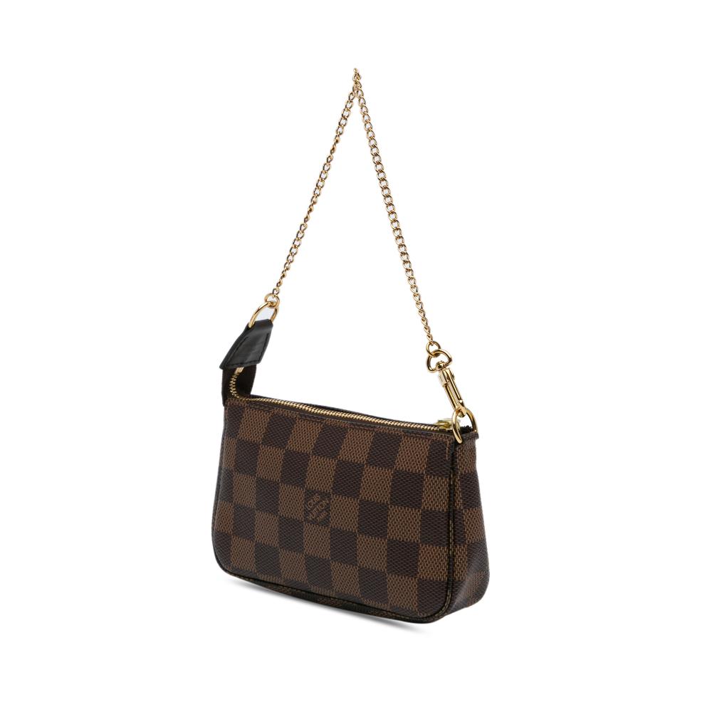 Brown Canvas Louis Vuitton Pochette Accessoires