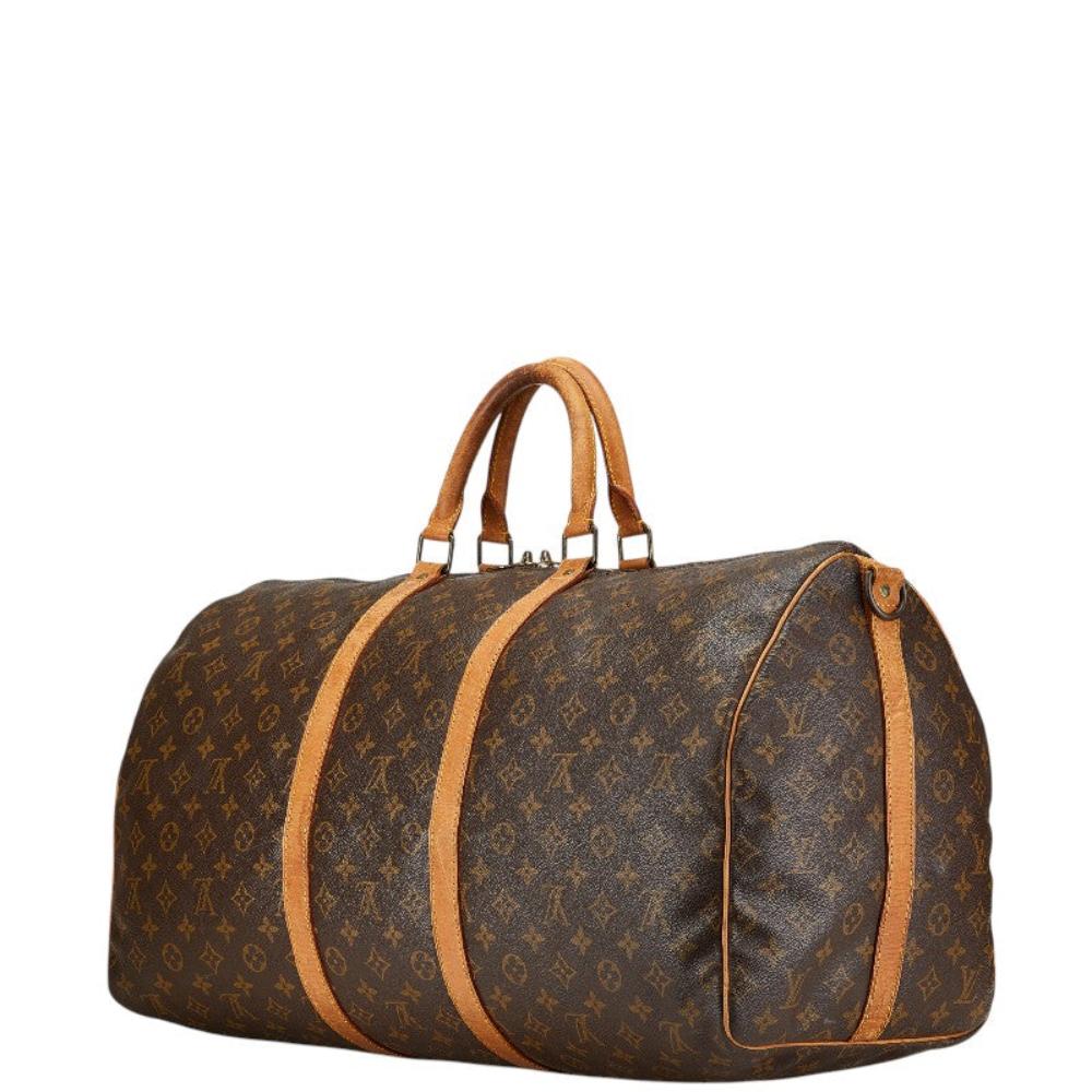 Brown Canvas Louis Vuitton Keepall
