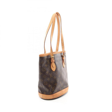 Brown Canvas Louis Vuitton Bucket Bag