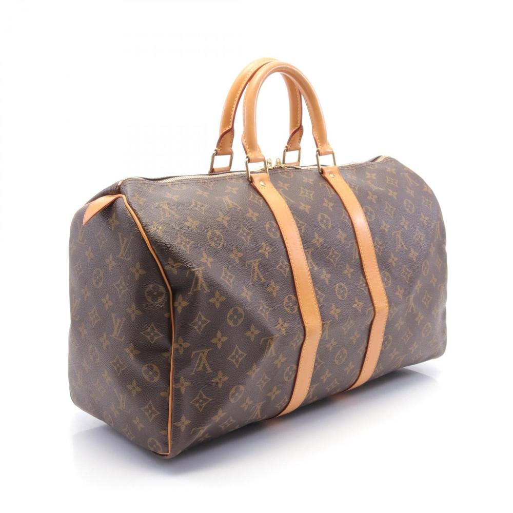 Brown Canvas Louis Vuitton Keepall