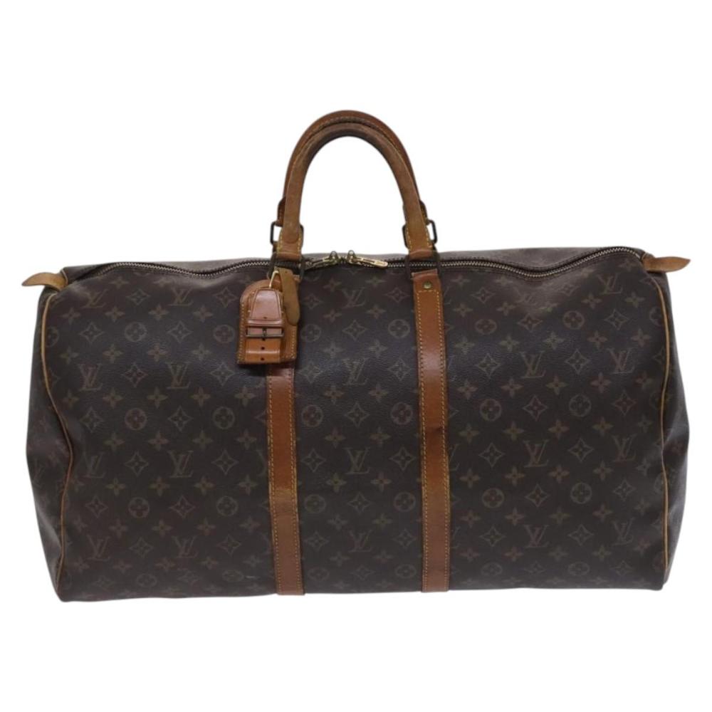Brown Canvas Louis Vuitton Keepall