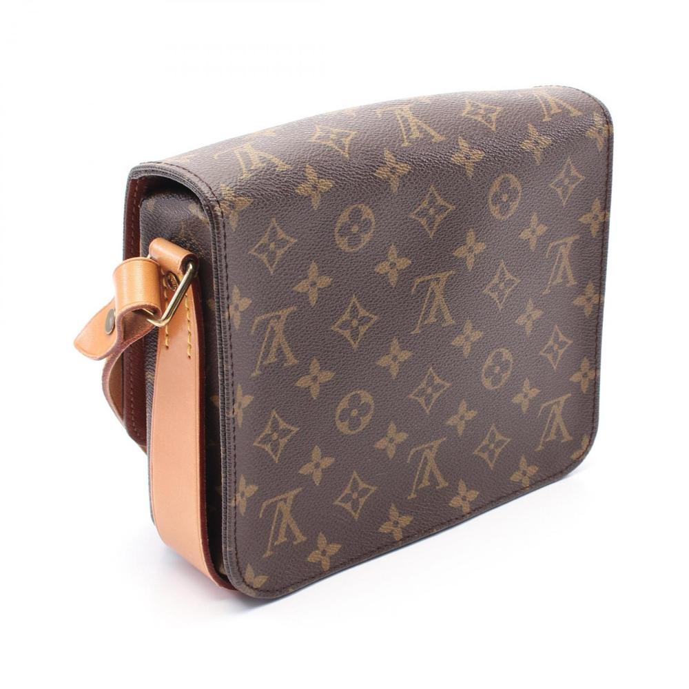 Brown Canvas Louis Vuitton Cartouchiere