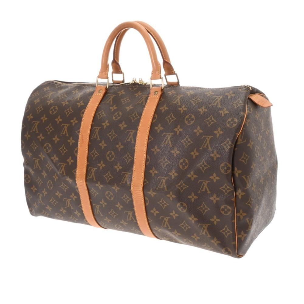 Brown Canvas Louis Vuitton Keepall