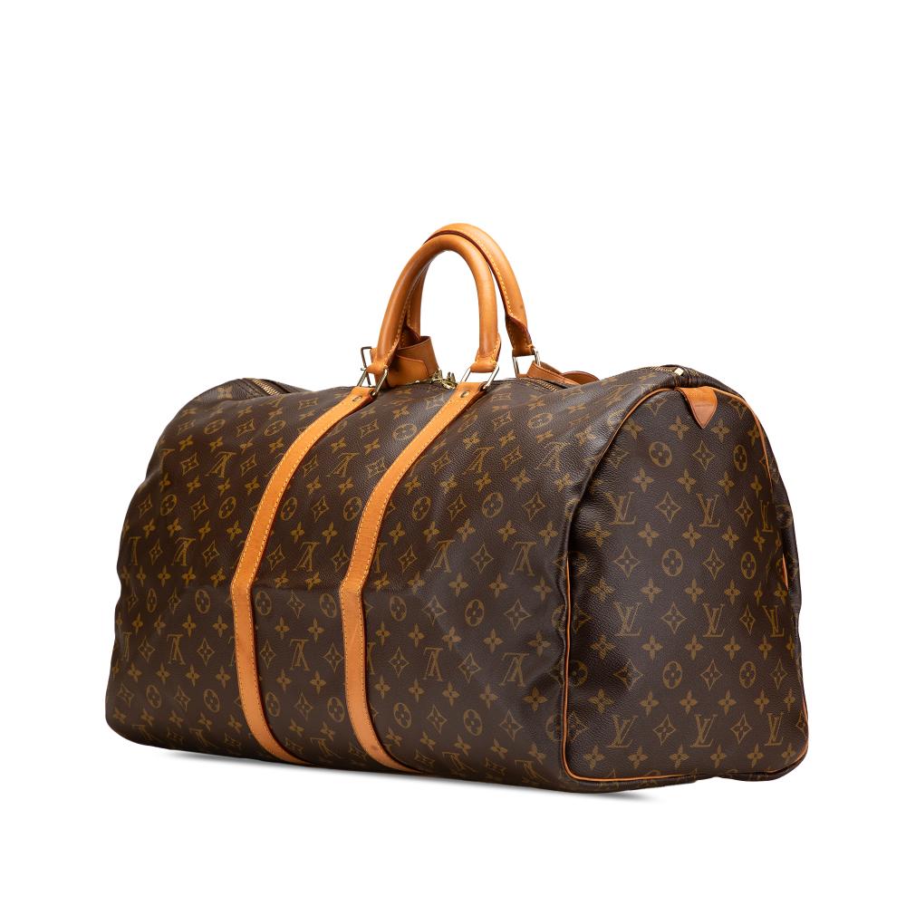 Brown Canvas Louis Vuitton Keepall