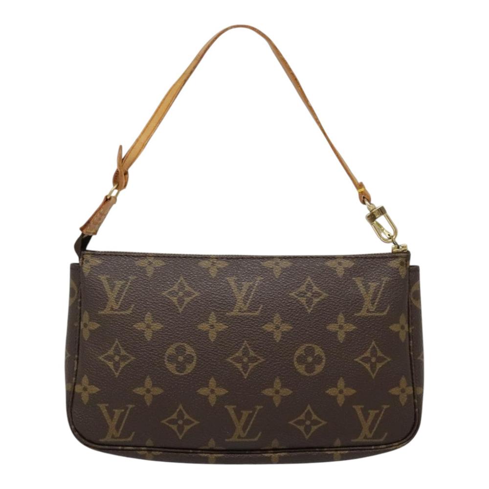 Brown Canvas Louis Vuitton Pochette Accessoires