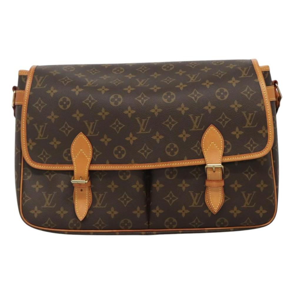 Brown Canvas Louis Vuitton Gibeciere
