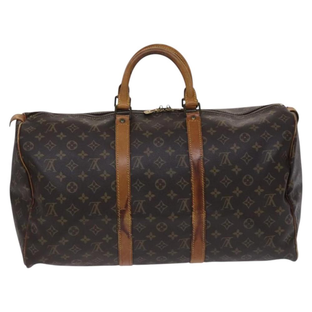 Brown Canvas Louis Vuitton Keepall