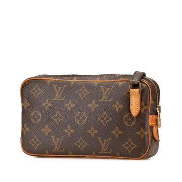 Brown Canvas Louis Vuitton Pochette Marly Bandouliere