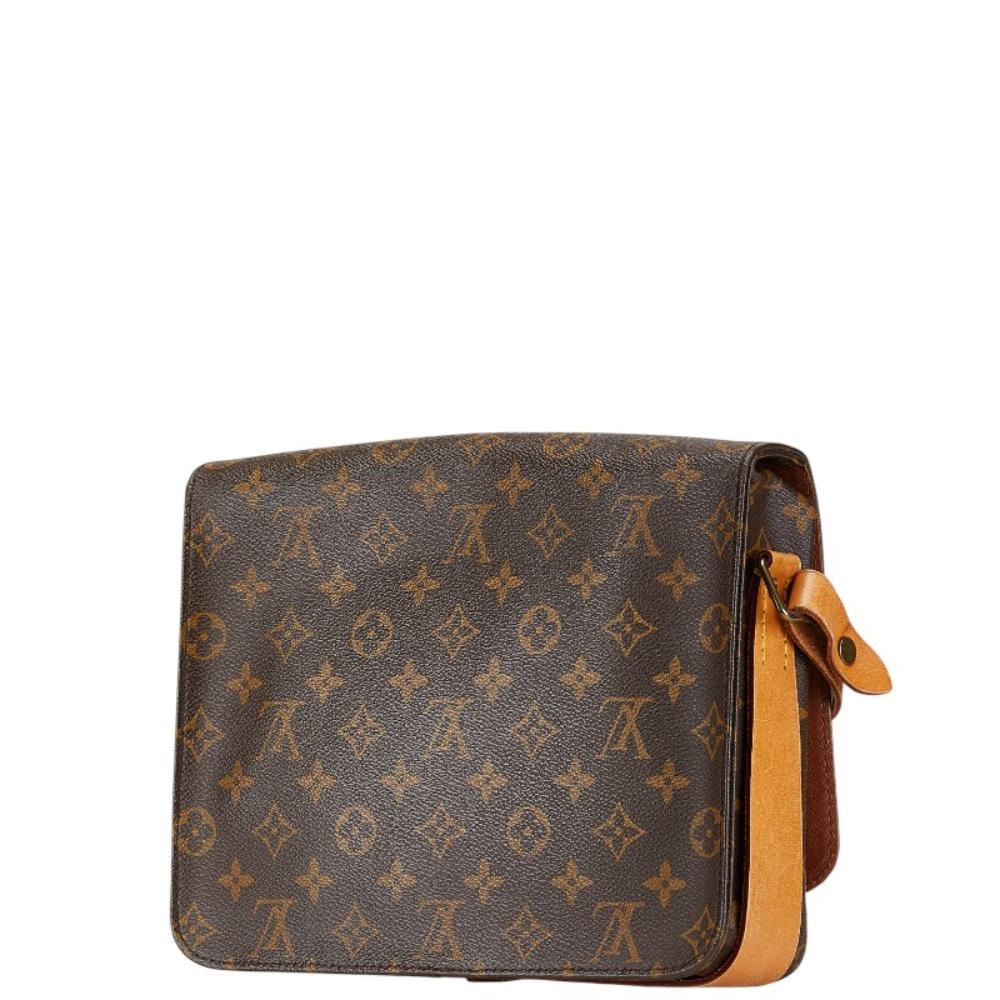 Brown Canvas Louis Vuitton Cartouchiere
