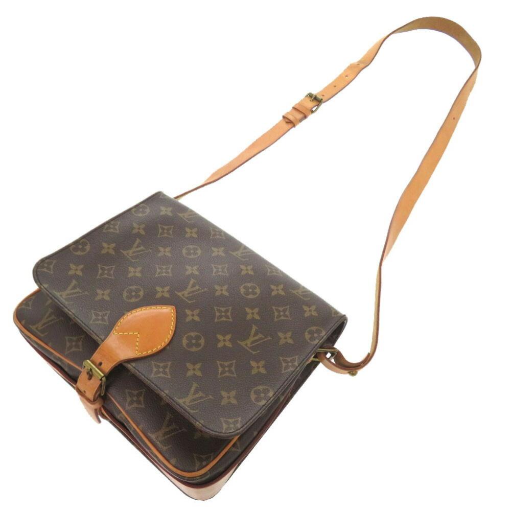 Brown Canvas Louis Vuitton Cartouchiere