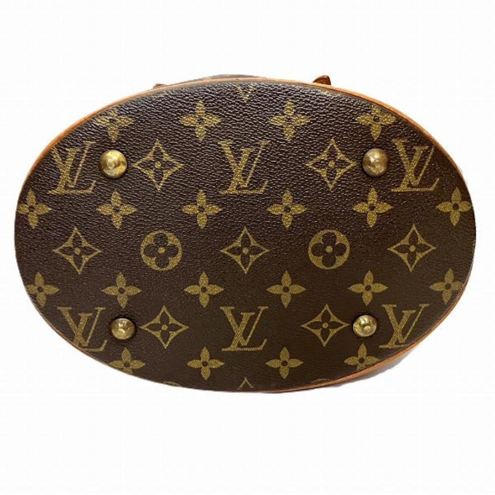 Brown Canvas Louis Vuitton Bucket Bag