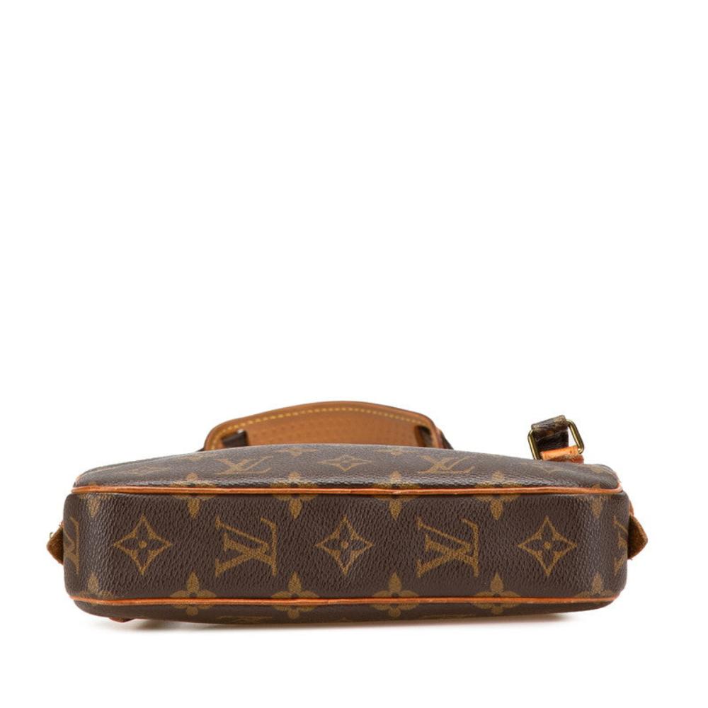 Brown Canvas Louis Vuitton Pochette Marly Bandouliere