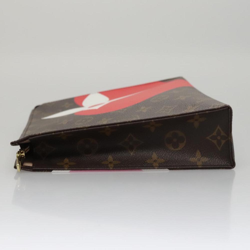 Brown Canvas Louis Vuitton Poche Toilette