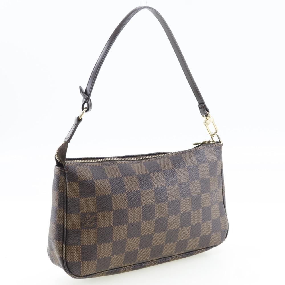 Brown Canvas Louis Vuitton Pochette Accessoires
