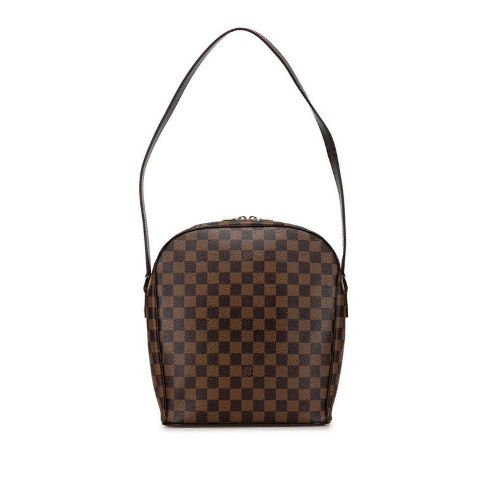 Brown Canvas Louis Vuitton Damier Ebene Ipanema