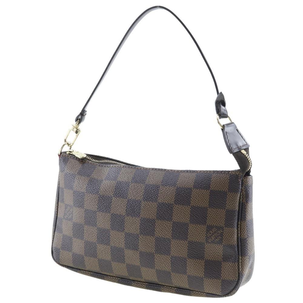 Brown Canvas Louis Vuitton Pochette Accessoires