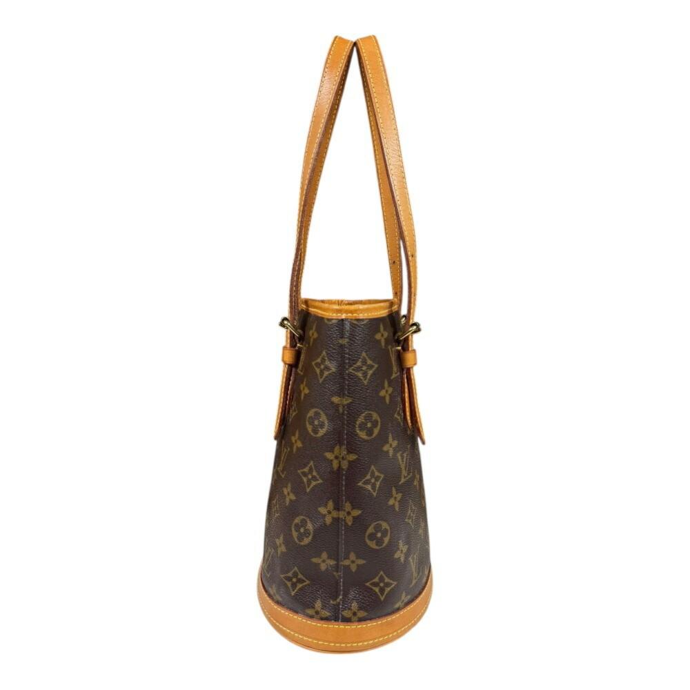 Brown Canvas Louis Vuitton Bucket Bag