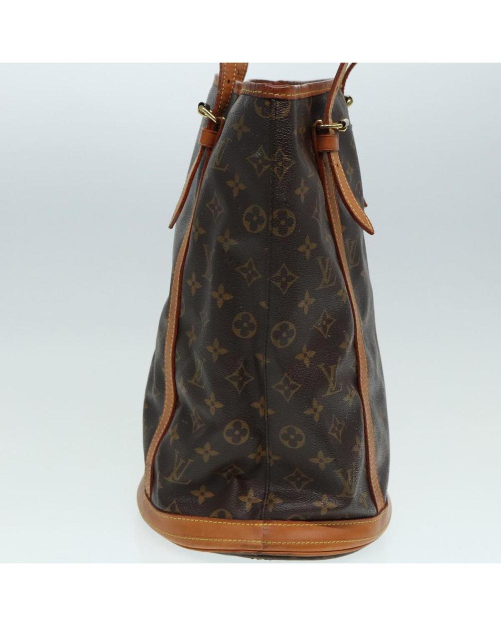 Brown Canvas Louis Vuitton Bucket Bag
