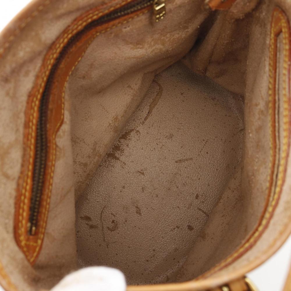 Brown Canvas Louis Vuitton Bucket Bag