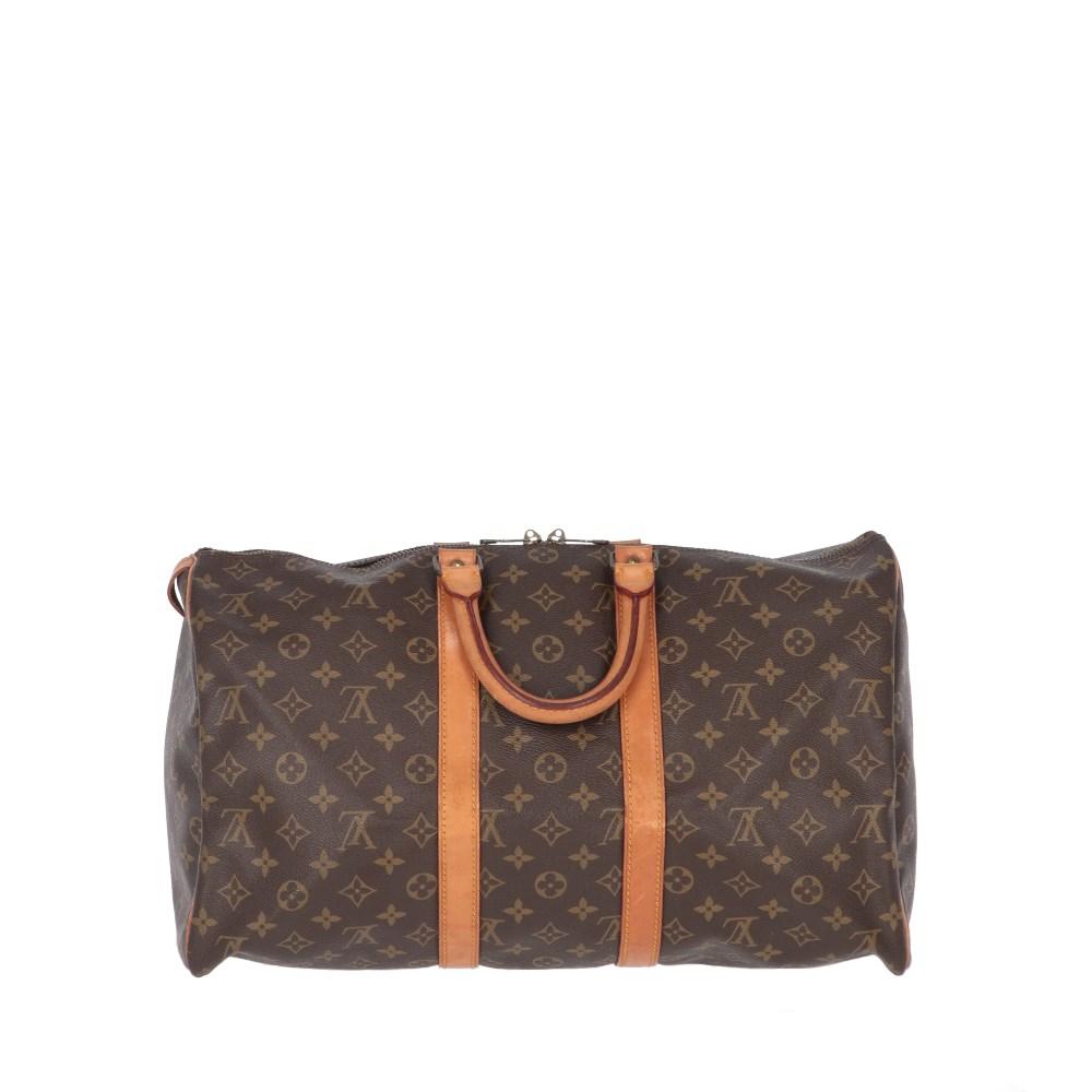 Brown Canvas Louis Vuitton Keepall