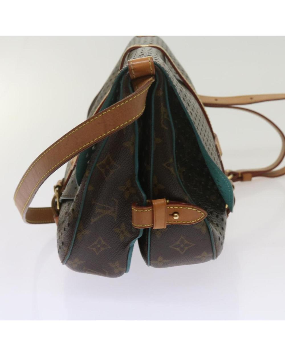 Brown Canvas Louis Vuitton Saumur