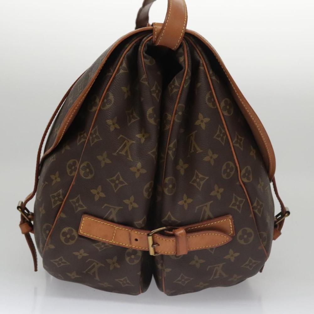 Brown Canvas Louis Vuitton Saumur