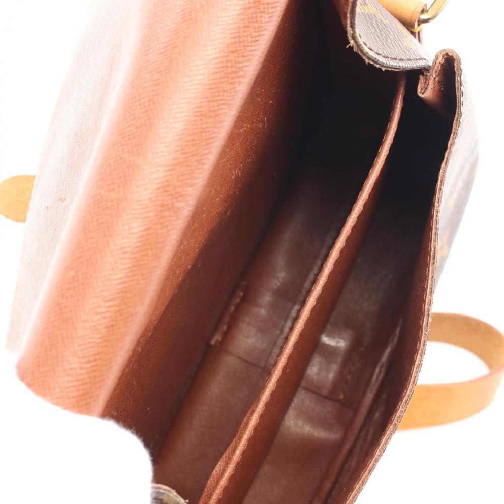 Brown Canvas Louis Vuitton Cartouchiere
