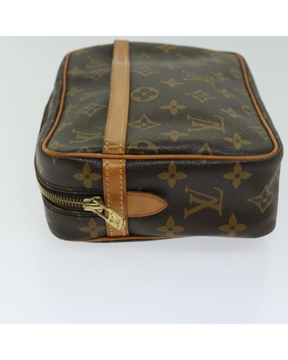 Brown Canvas Louis Vuitton Pouch