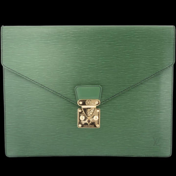 Green Leather Louis Vuitton Clutch