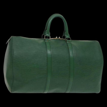 Green Leather Louis Vuitton Keepall