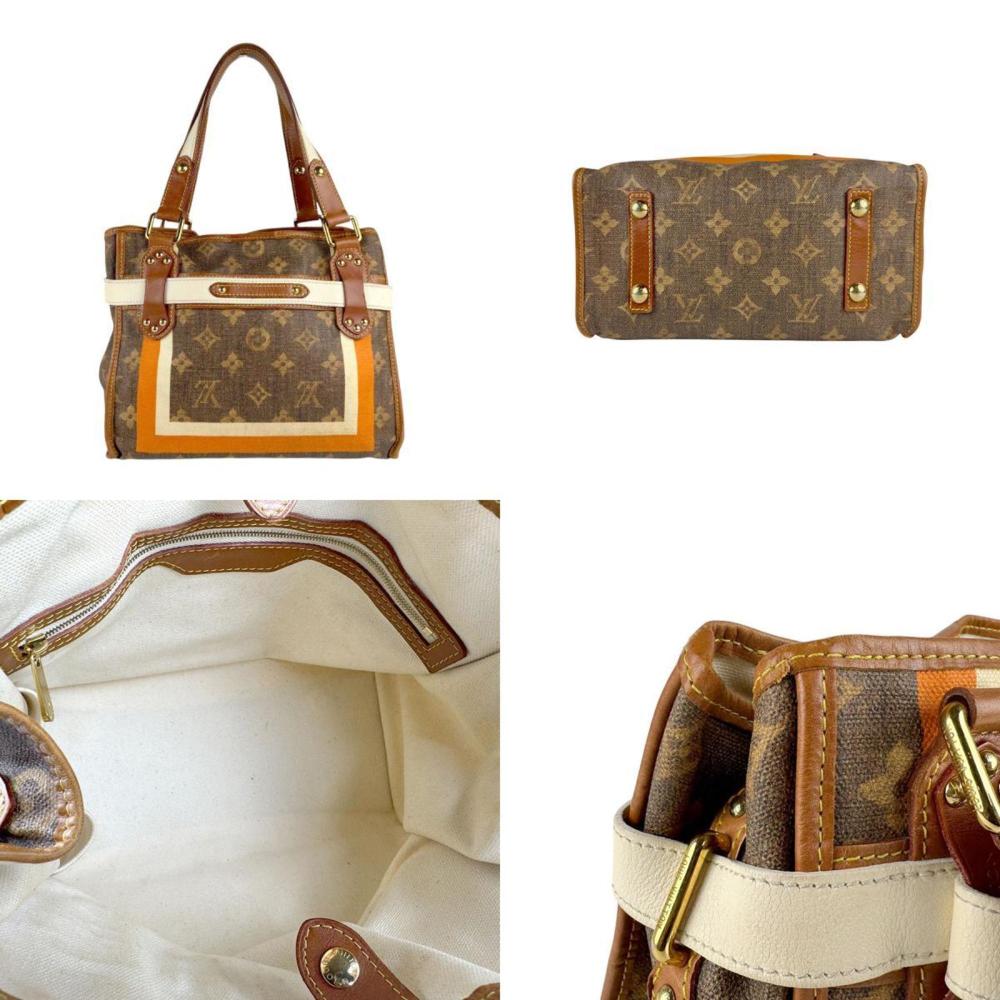 Orange Fabric Louis Vuitton Handbag