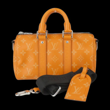 Orange Leather Louis Vuitton Keepall