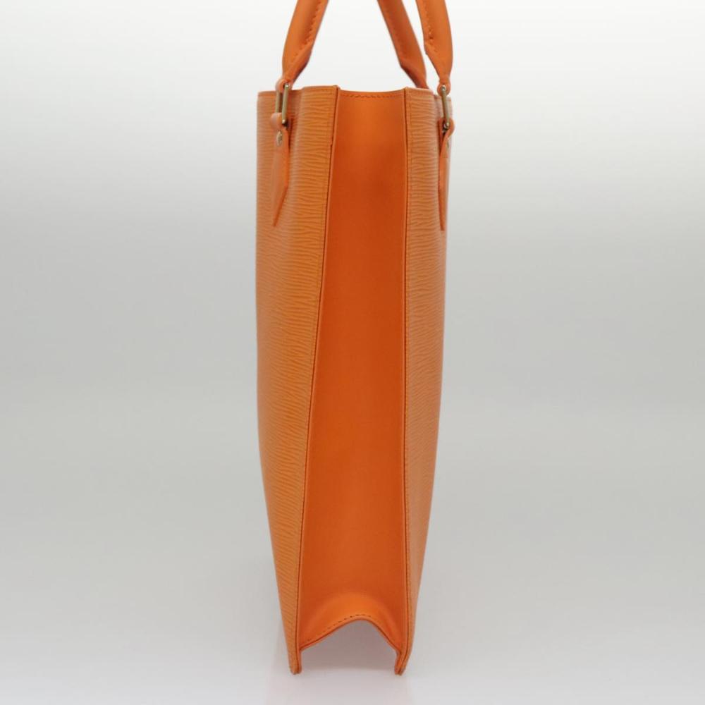 Orange Leather Louis Vuitton Sac Plat