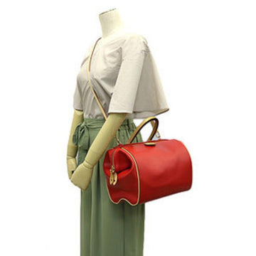 Red Fabric Louis Vuitton Handbag