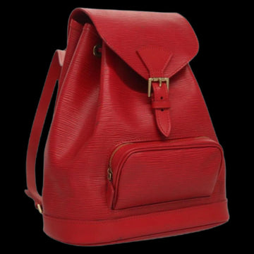 Red Leather Louis Vuitton Montsouris